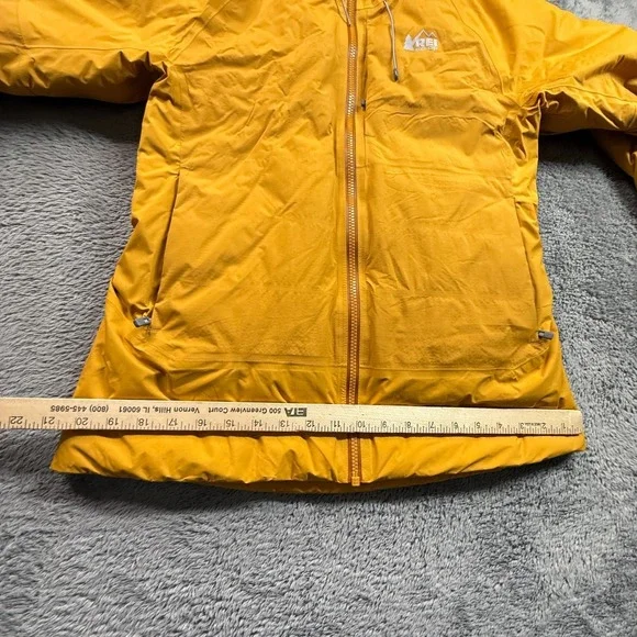 REI Co-op S Womens Hydro Wall 2.0 Down Puffer Jacket Yellow Hooded Outdoor - Picture 8 of 12